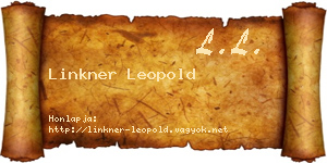 Linkner Leopold névjegykártya
